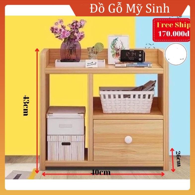 Tủ Táp Đầu Giường 1 Ngăn Kéo Kệ Để Đồ Đa Năng Phòng Ngủ gỗ MDF, ĐỒ GỖ MỸ SINH CAO CẤP GIA ĐÌNH