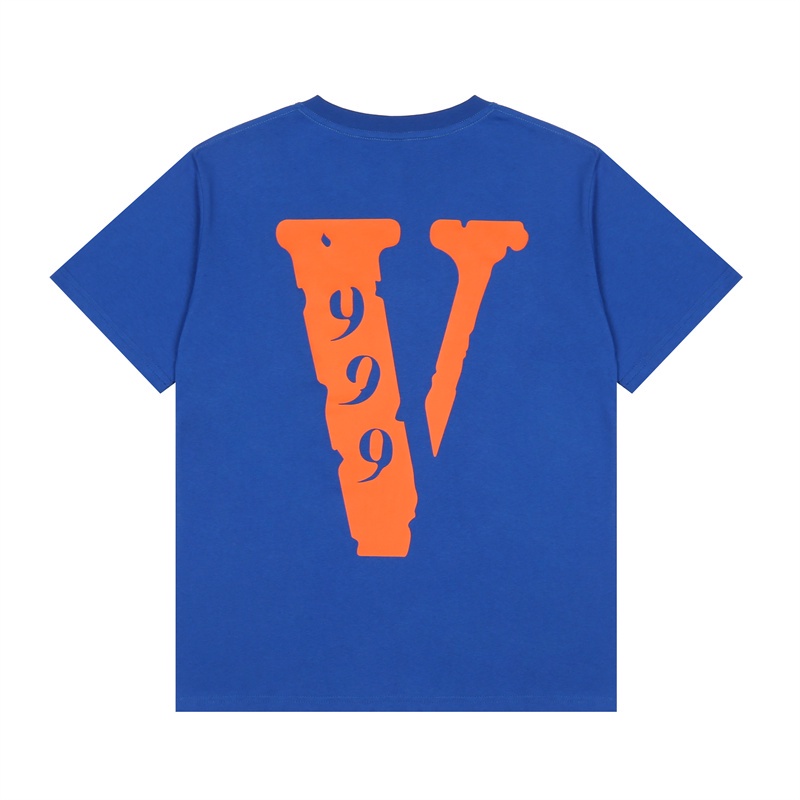 Áo Thun Cotton Tay Ngắn Dáng Rộng In Chữ Vlone Thời Trang Cho Cặp Đôi