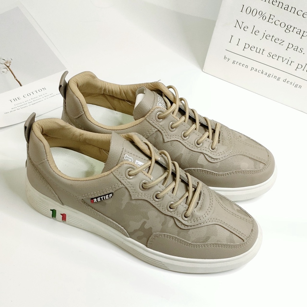 [GIÁ RẺ] Giày Thể Thao Nam Da Trơn Kiểu Dáng Trẻ Trung Năng Động, Êm Chân Và Thoáng Khí