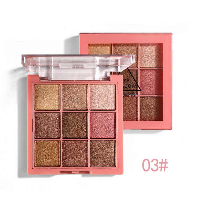 [Hàng mới về] Bảng phấn mắt 9 màu lì/nhũ trang điểm đa năng | BigBuy360 - bigbuy360.vn
