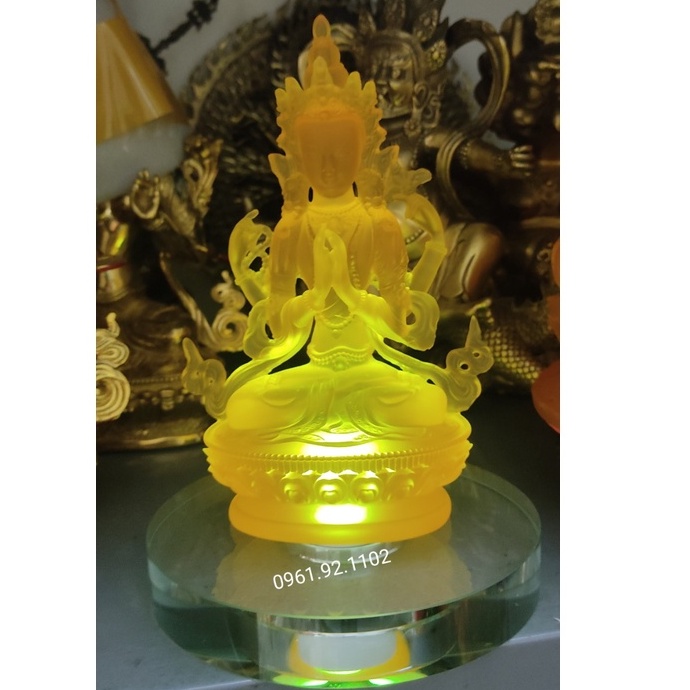 Tượng phật Quan Âm tứ thủ 16cm