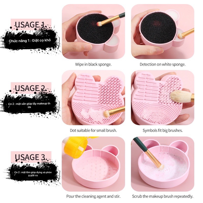 TRỨNG GIẶT CỌ 2 CHỨC NĂNG MAKEUP BRUSH CLEANSER TOOL