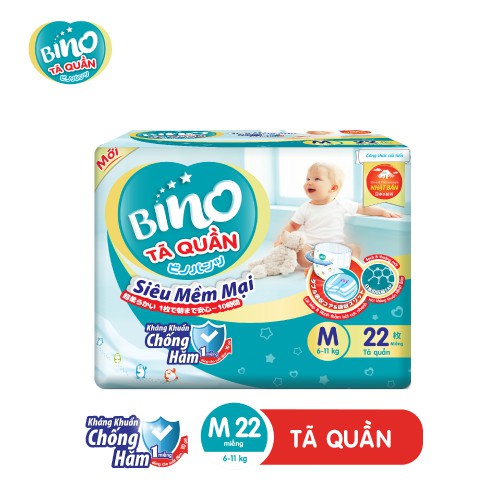 [Mã BMBAU50 giảm 7% đơn 99K] Tã quần Bino M22 công nghệ Nhật Bản kháng khuẩn