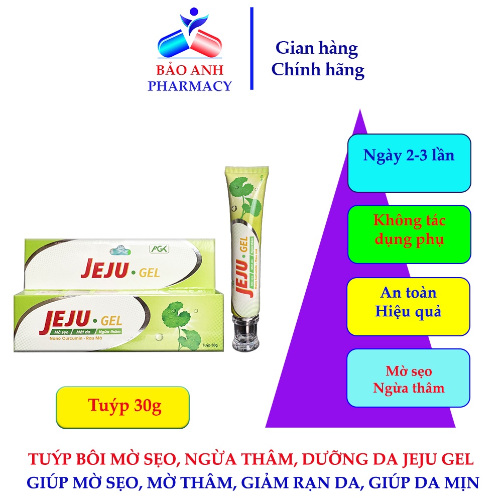 Tuýp bôi mờ sẹo JEJU GEL giúp mờ sẹo, dưỡng da, mờ thâm, giảm nhăn da, rạn da, giúp da sáng mịn – tuýp 30g