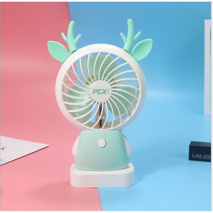 [Siêu Sale] Quạt Mini tích điện cầm tay và để bàn hình Sừng **(47) | BigBuy360 - bigbuy360.vn