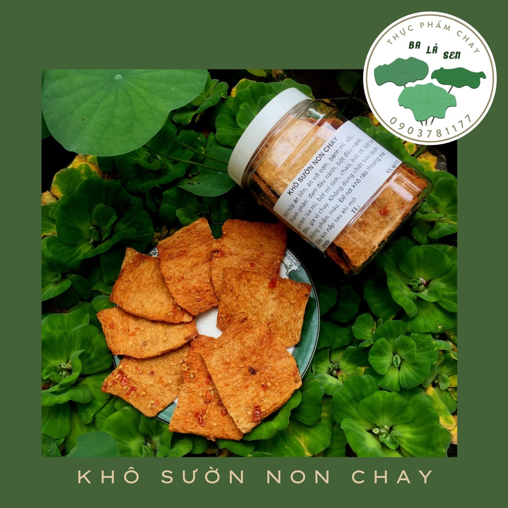 Khô sườn non chay Ba Lá Sen chế biến sẵn, bảo quản lâu 150g