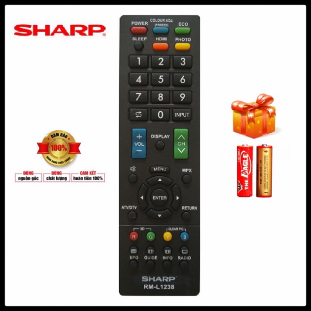 Điều Khiển Ti Vi SHARP ( RM-L1238 )