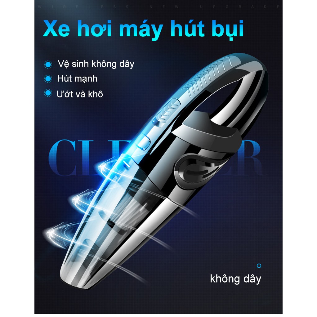 Máy hút bụi ô tô sử dụng kép công suất lớn xe nhỏ cầm tay không dây sạc mạnh mẽ trong xe -XCQ-R6053