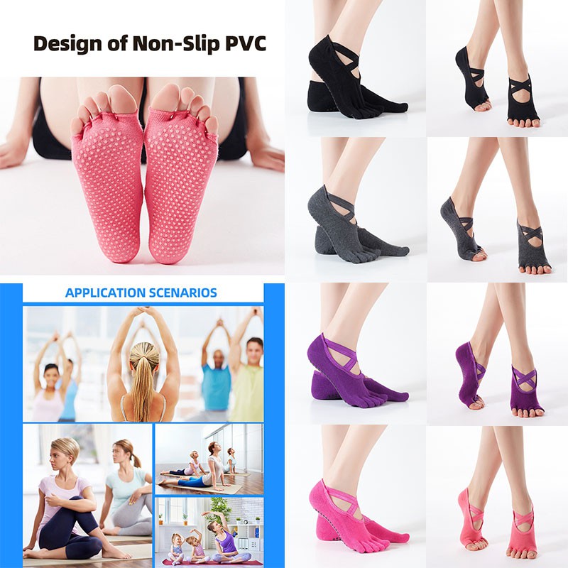 Professional non-slip yoga socks anti-slip beads sweat absorbent for fitness sports pilates sock