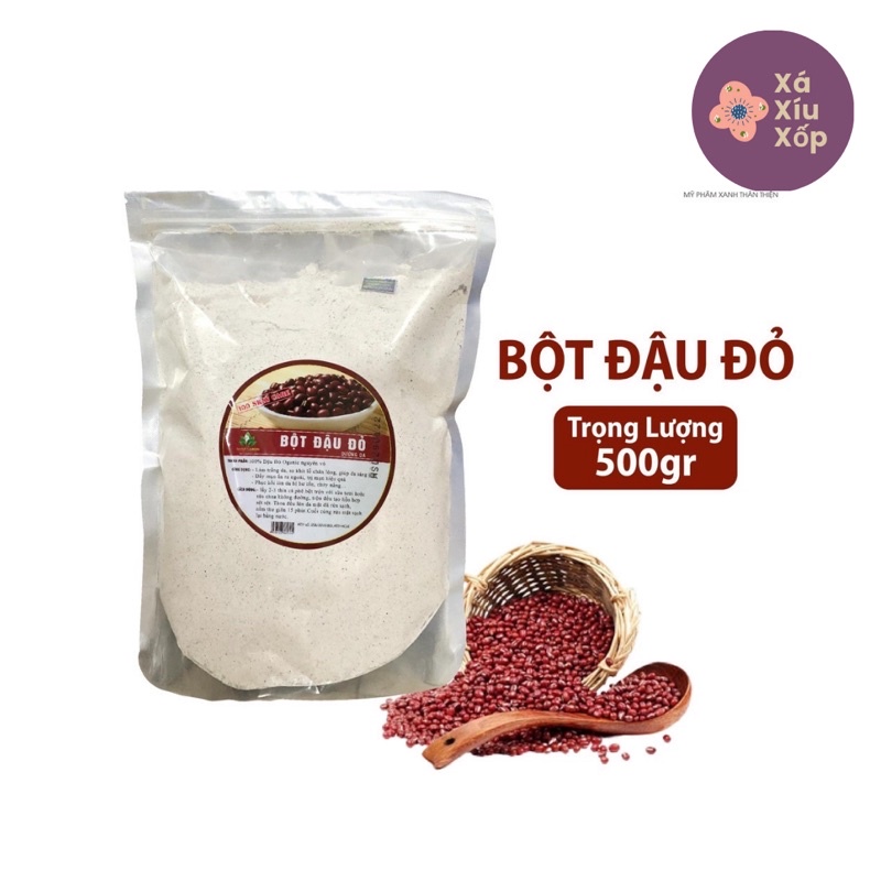 500gr bột đậu đỏ nguyên chất làm đẹp da, tắm trắng dưỡng da