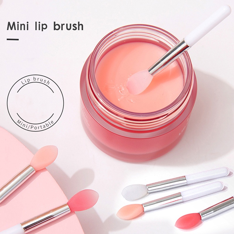 Bộ Cọ Tô Son Môi Mini Bằng Silicone Tiện Dụng