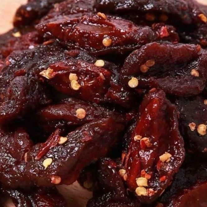Ô mai đào muối ớt chua cay Dinxiang La tao rou Đài Loan 300g, omai xí muội siêu ngon