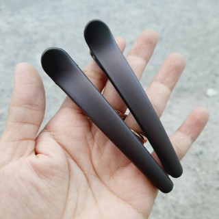 Kẹp tóc mỏ vịt nhựa cứng màu đen nhám (12cm)