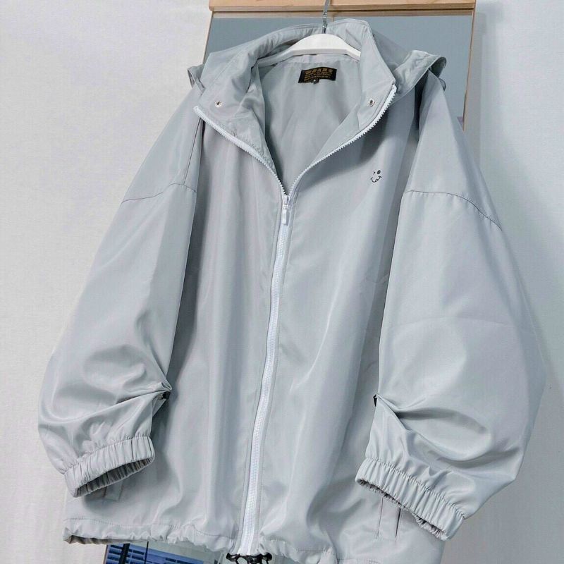 XPstore Áo Khoác dù jacket ullizang unisex Nón Rời form unisex (Ảnh thật)