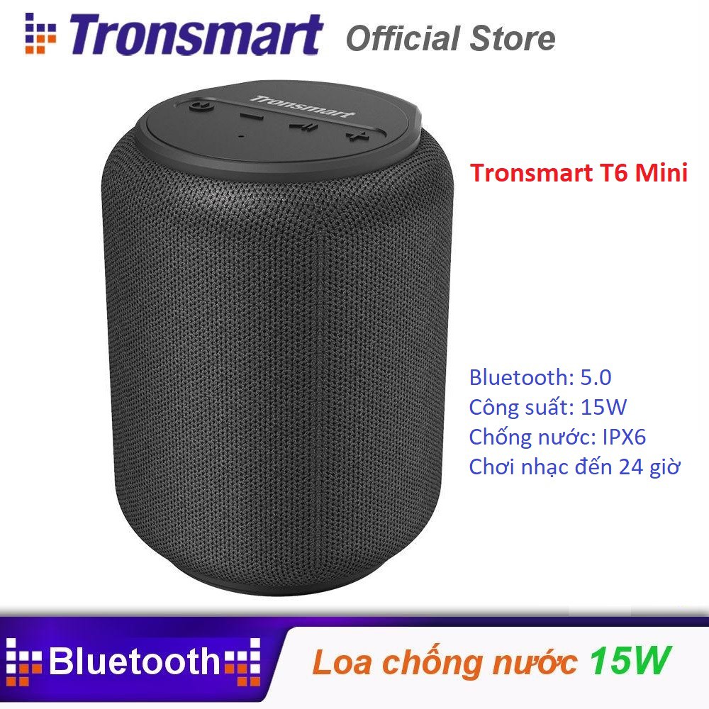 Loa Bluetooth 5.0 Tronsmart T6 Mini 360 độ, Bluetooth 5.0, pin siêu lâu