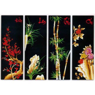 Tranh thêu chữ thập Mai Lan Trúc Cúc 222426 kt 30x72x4cm