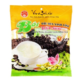 Bột đậu đen xanh lòng hạt sen Bích Chi gói 350g có đường/ không đường