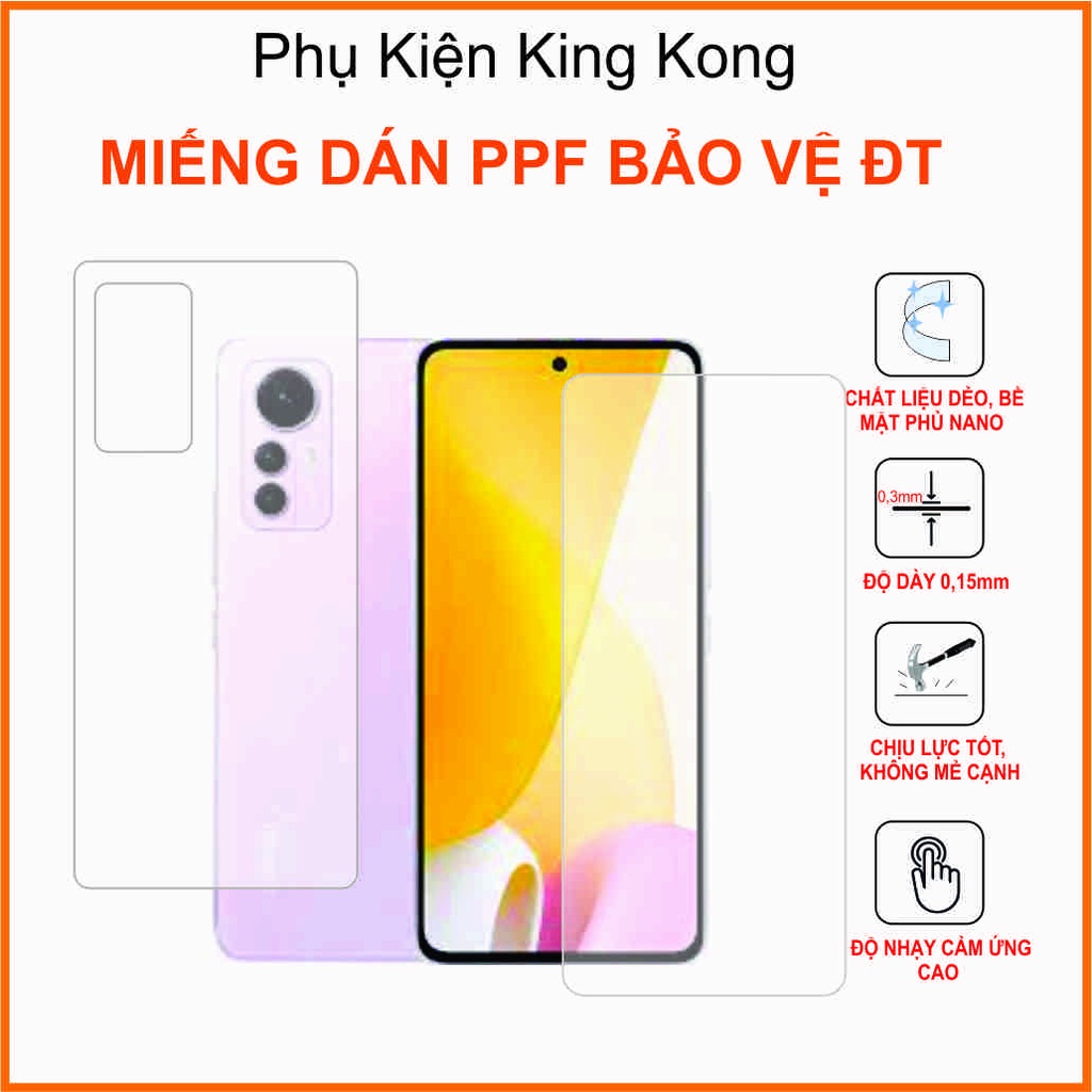 Miếng dán Ppf cho Xiaomi Mi 12lite Dán chống bám vân tay