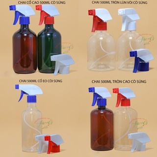 Chai nhựa 500ml vòi xịt kính