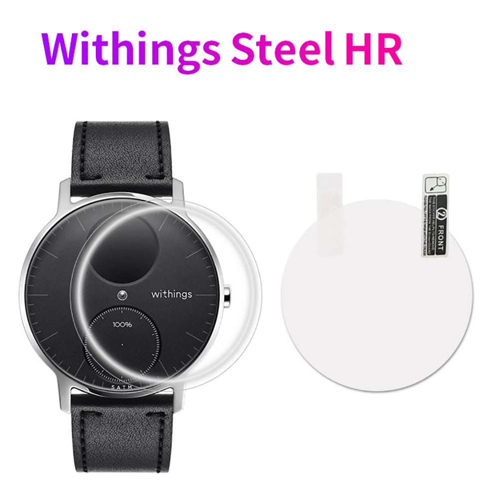 Miếng Dán PET Trong Suốt Bảo Vệ Màn Hình Chống Sốc Cho Nokia Withings Steel HR 36MM 40MM