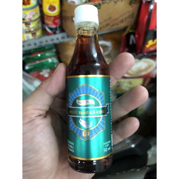 Nước mắm cá cơm Hạnh Phúc, nước mắm ngon 60 độ đạm, chai nhí 50ml