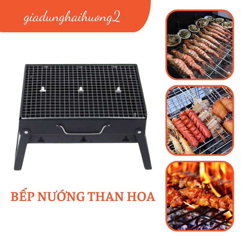 Bếp nướng than hoa BBQ tiện lợi dễ dang mang đi du lịch đa chức năng