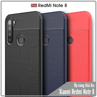 Ốp lưng cho Xiaomi Redmi Note 8 Giả da chống sốc Auto Focus