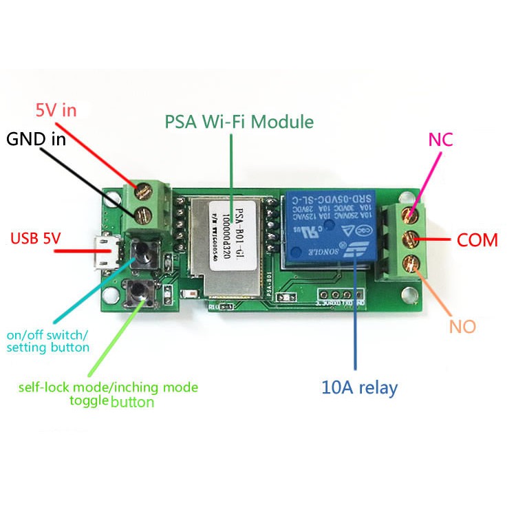 Mạch Điều Khiển Từ Xa Qua Mạng Wifi Nguồn 5V Sonoff