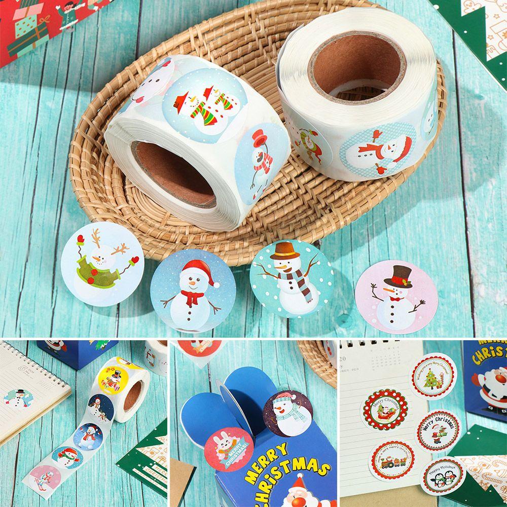 Cuộn 500 Sticker Dán Trang Trí Giáng Sinh