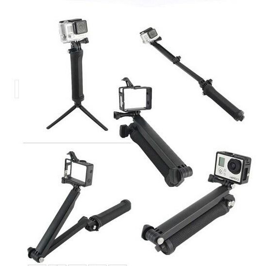 Gậy Gopro Tam khúc đa năng, gọn, tiện lợi