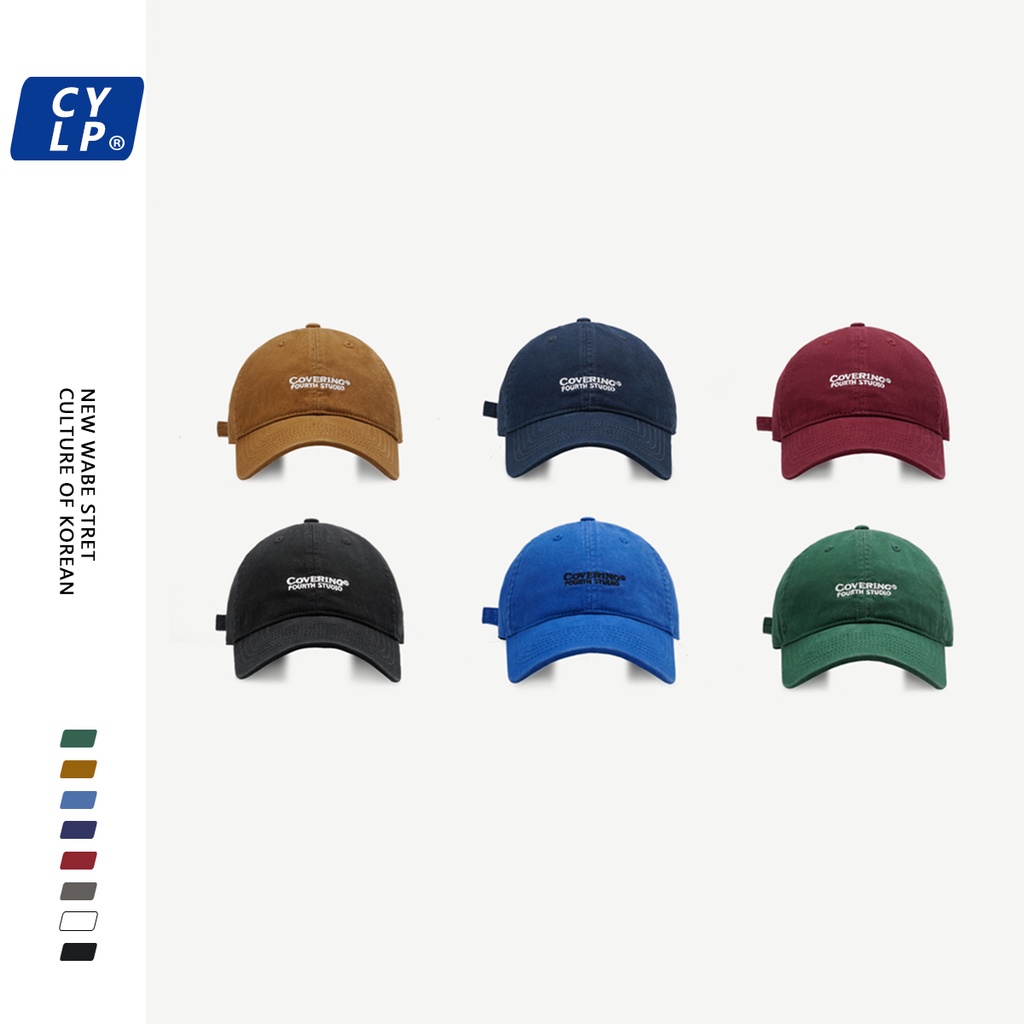 Nón Lưỡi Trai Mềm Thêu Chữ Phong Cách Đường Phố Hàn Quốc