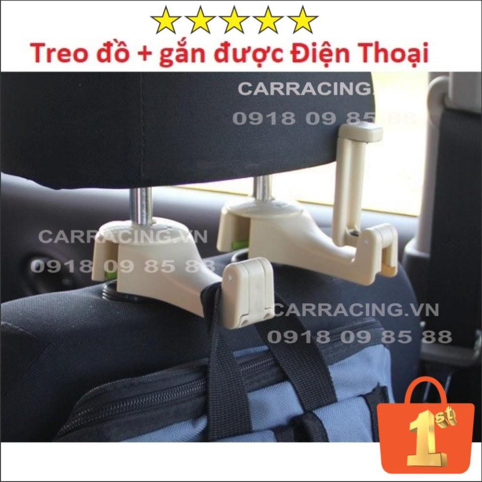 Móc Treo Đồ Kiêm Giá Đỡ Điện Thoại Xe Hơi TIỆN DỤNG (nhiều màu)