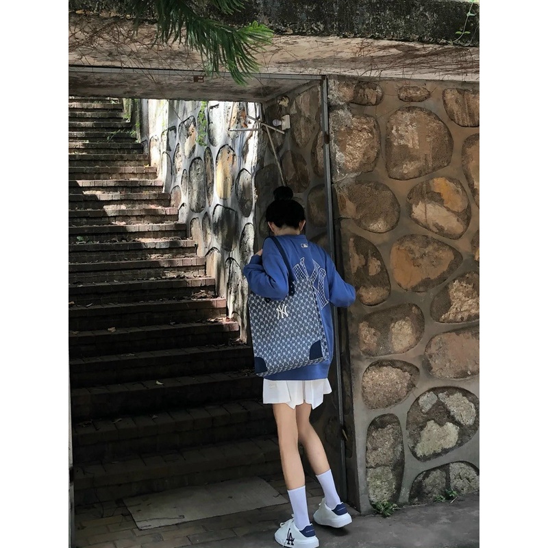 túi tote mlb siêu hot kèm ví nhỏ size 36*38*8cm xanh đen