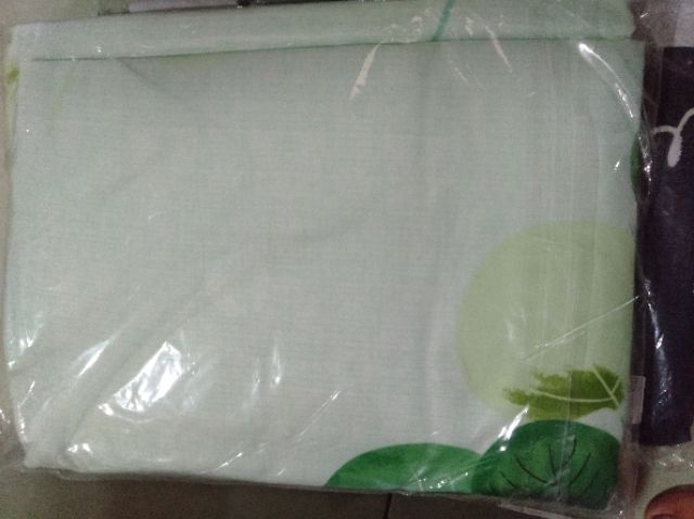 Bộ ga gối Cotton poly - LÁ BẠC HÀ [ib mẫu cho shop]