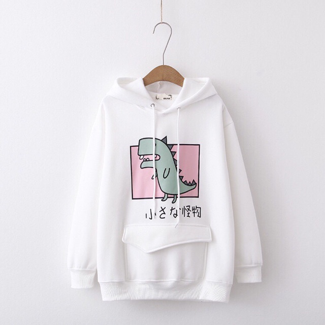 Áo Hoodie nỉ chất nhật in hình khủng long cute TP19
