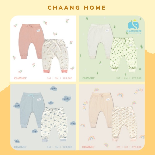 Chaang set quần dài cotton cho bé sơ sinh summer