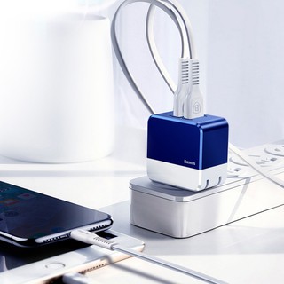 CỦ SẠC BASEUS VỚI 2 CỔNG USB SẠC NHANH MINI SQUARE 3.4A