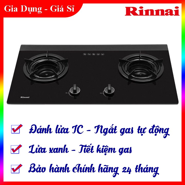 Bếp Gas Âm Rinnai RVB-2I(AB), Ngắt Gas Tự Động, Tiết Kiệm 30% Gas, Bảo Hành Chính Hãng 24 Tháng