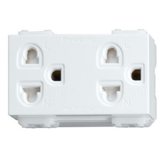 Ổ cắm đôi 3 chấu panasonic dòng wide - wev 1582 sw/7sw
