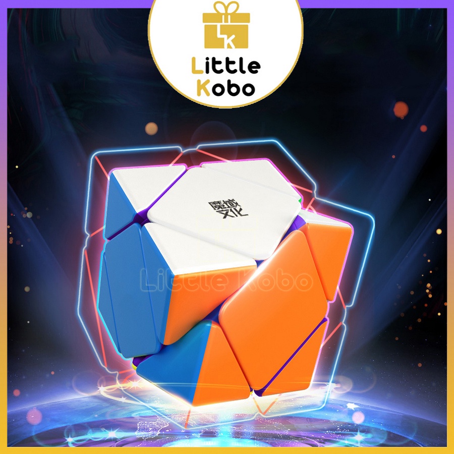 Rubik MoYu WeiLong Skewb Maglev Nhựa Tím Rubic Biến Thể Đồ Chơi Trí Tuệ Có Nam Châm