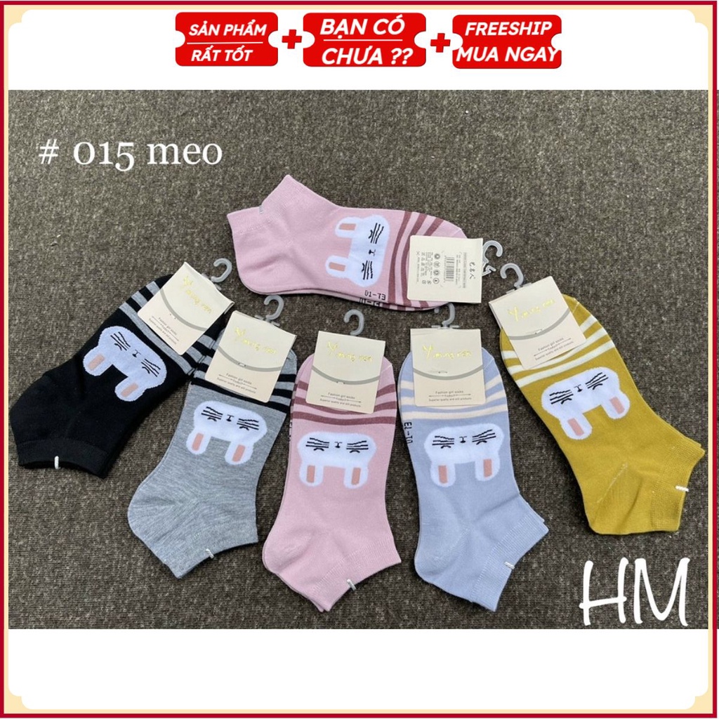 PVN35799 Set 10 đôi tất thỏ cổ thấp cho bé gái T2