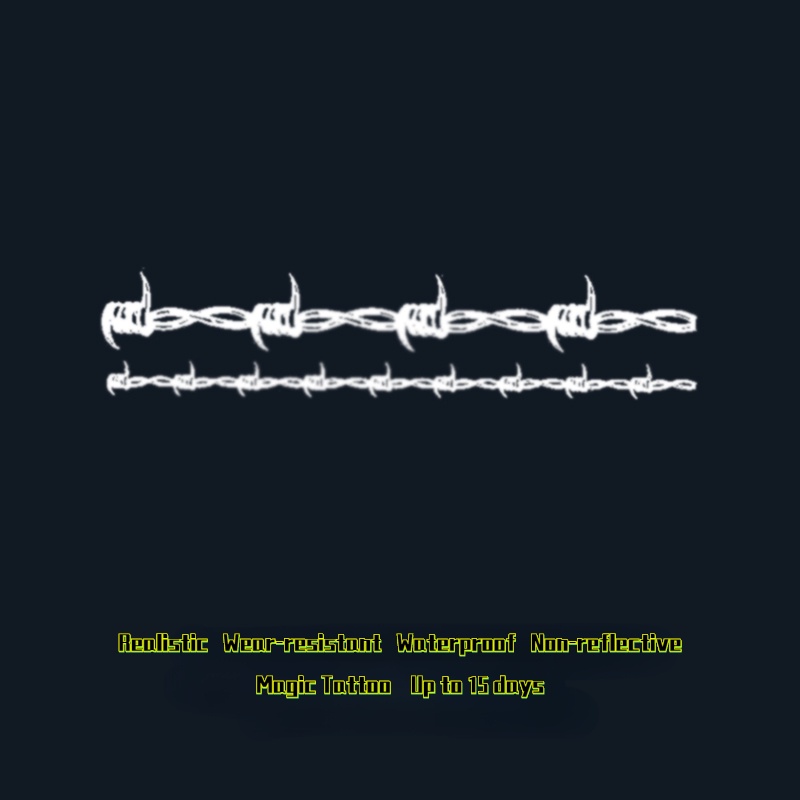 Hình Xăm Dán Tạm Thời Chống Nước Họa Tiết Sọc Đen Phong Cách Punk