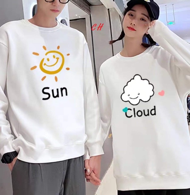 Áo đôi SUN CLOUD bo tay CH12 (HÀNG CHÁT LƯỢNG )