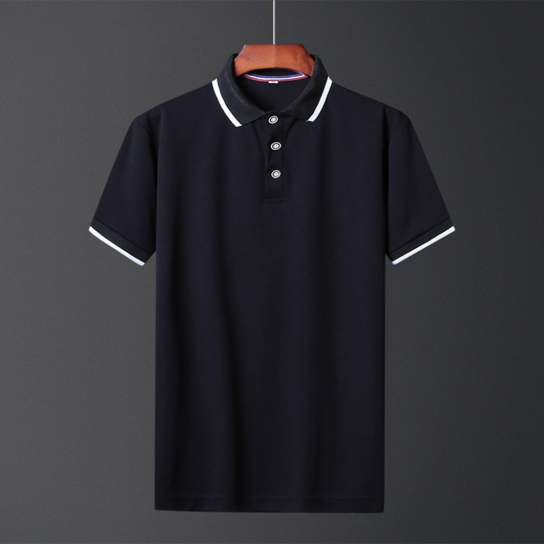 Áo pollo phối viền nam. Áo phông nam cổ bẻ cộc tay kiểu dáng slimfit