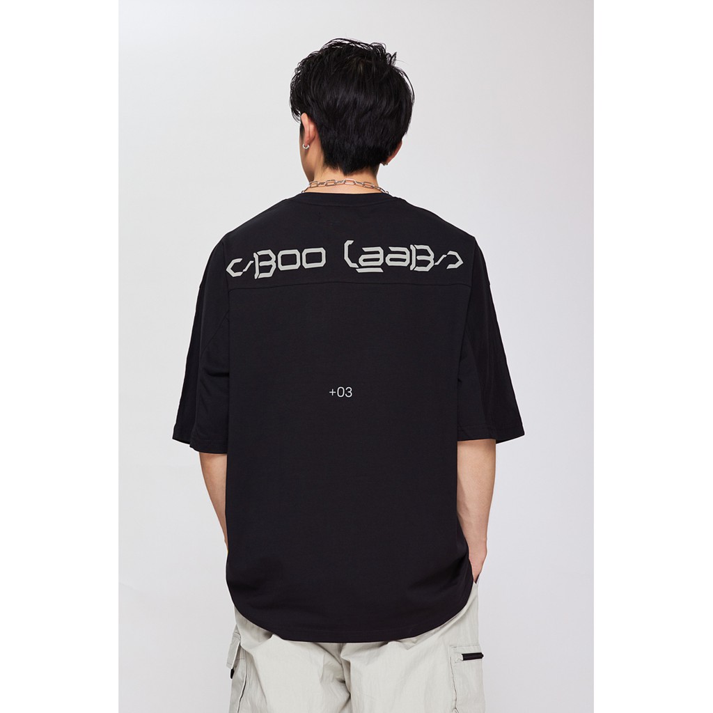 Áo Thun BOO Nam Nữ Unisex Oversize Dáng Rộng 100%Cotton In Logo BOOLAAB Phản Quang