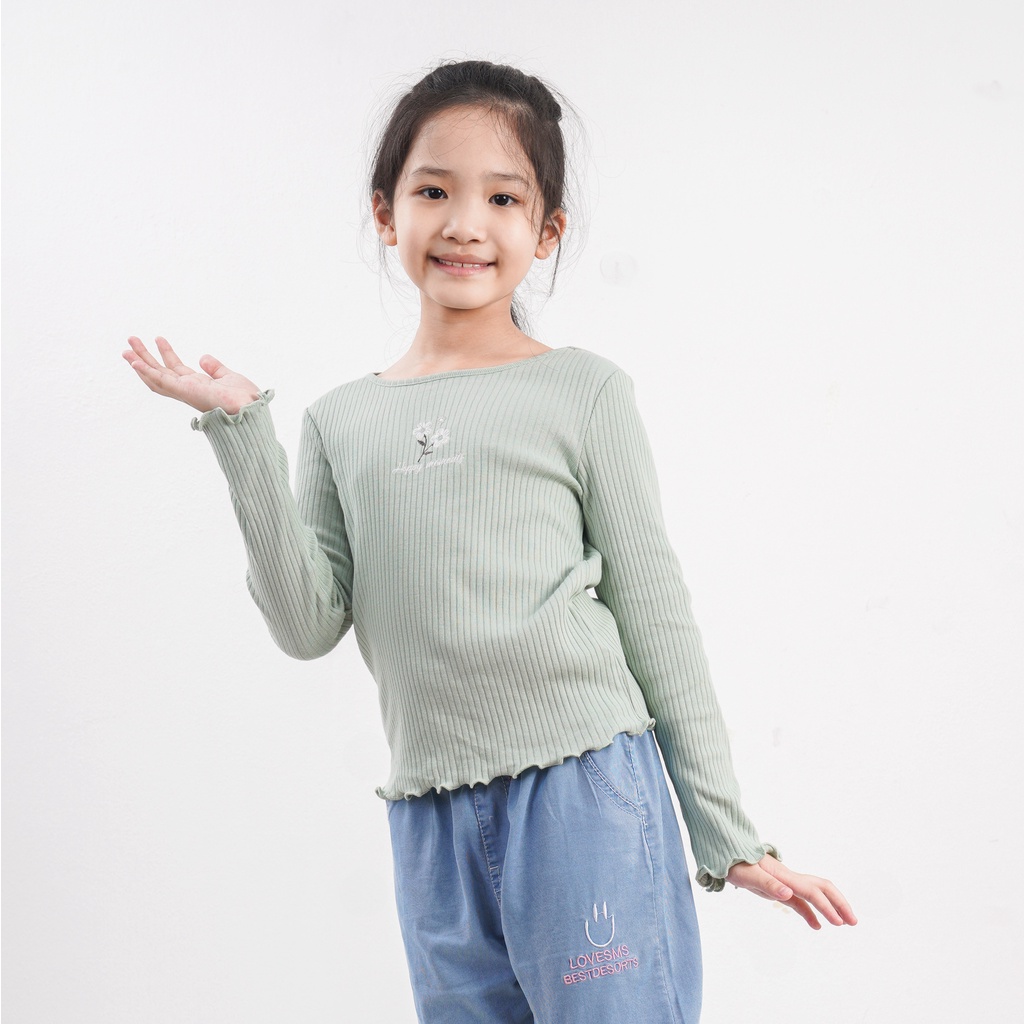 Áo thun bé gái [ Xuất dư ] chất len dày dặn 8-30kg