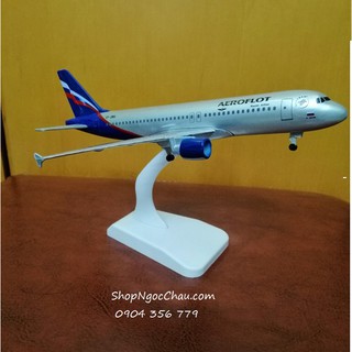 Mô hình máy bay tĩnh A320 Aeroflot 18cm có bánh xe