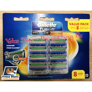 Set 8 Lưỡi Dao Cạo Râu Gillette Úc
