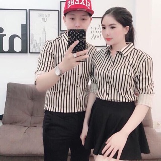Áo sơmi cặp nam nữ cao cấp thời trang 901