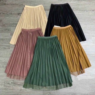 Chân váy xếp ly -  mặc 2 kiểu